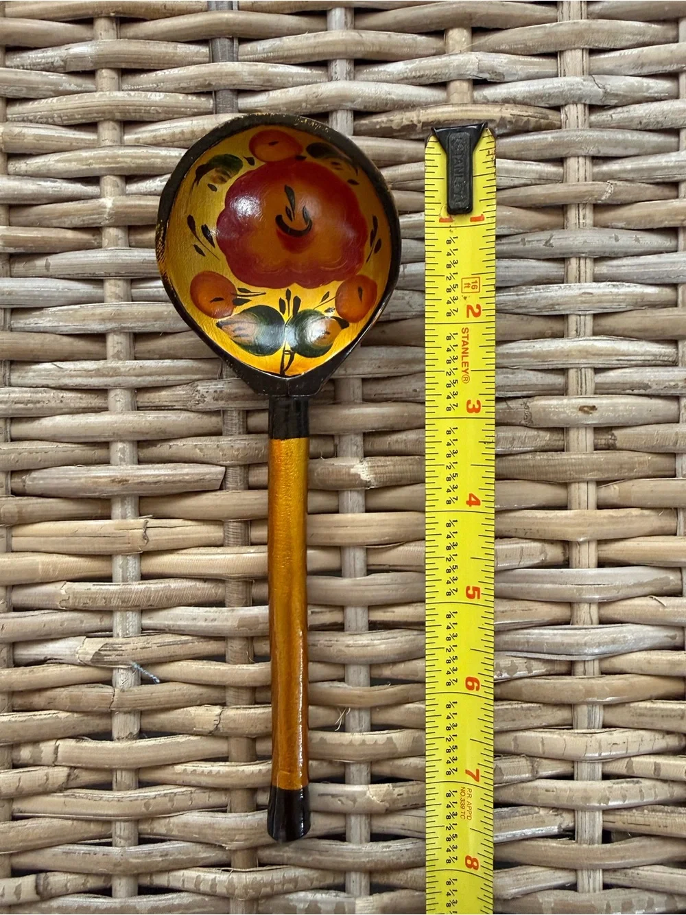 Handpainted Floral Design Decorative Wooden Spoon